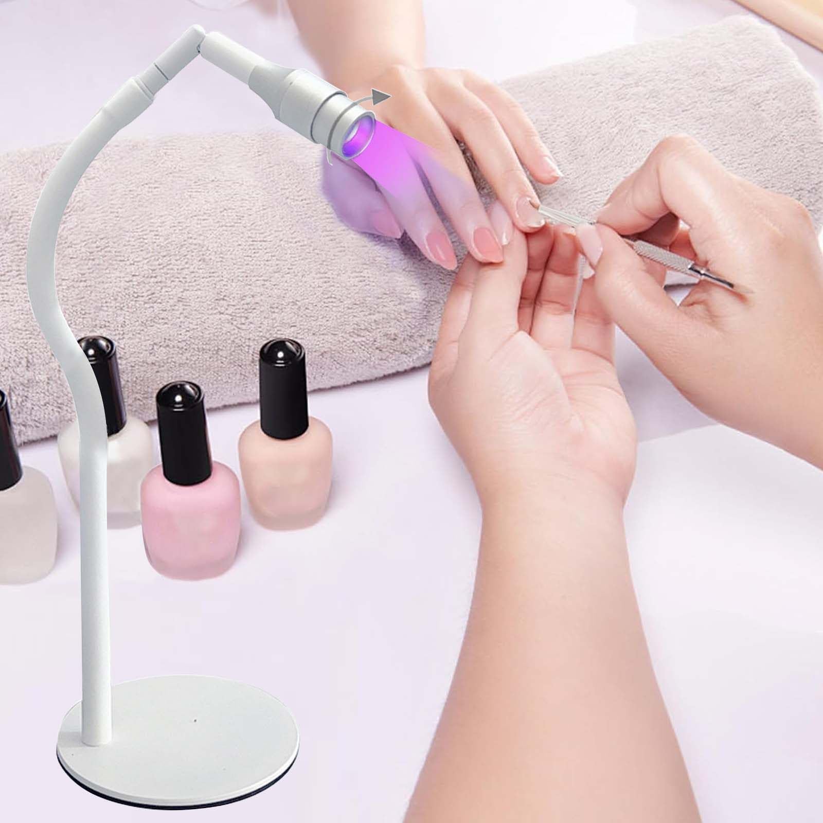 LáMpara Led Para UñAs - Luz Uv De Cuello De Cisne - LáMpara De Secado RáPido Para Esmalte De Gel - Profesional Para UñAs De Gel De Secado RáPido - Cuello De Cisne Flexible Y Giratorio De