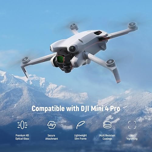 Miniatura 2 de NEEWER Juego de filtros NDPL compatibles con DJI Mini 4 Pro, 6 unidades UV CPL ND8PL ND16PL ND32PL ND64PL Polarizador de densidad neutra, accesorios