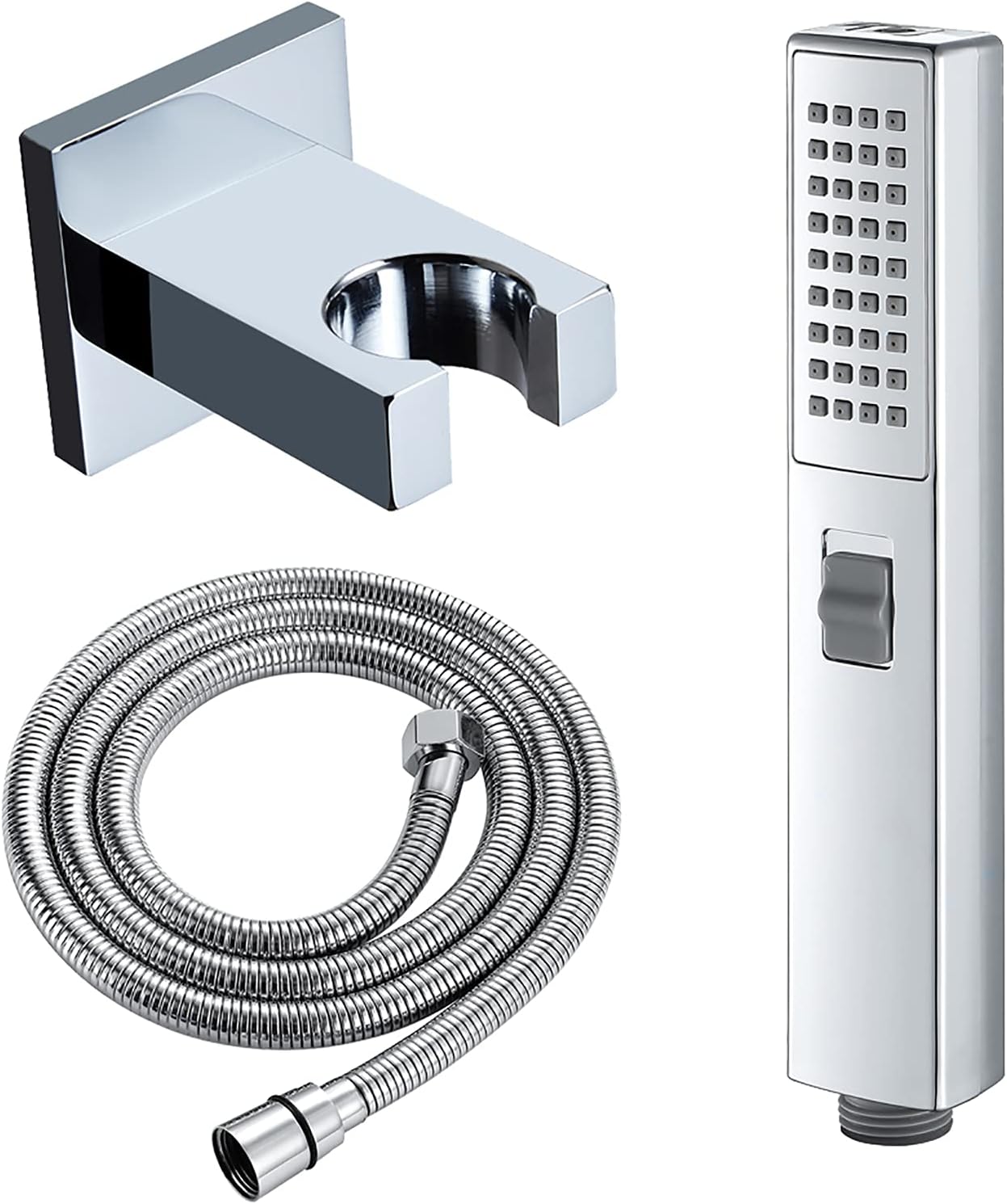 Handheld Shower Head Set Universal Square Handheld Showerhead Set with