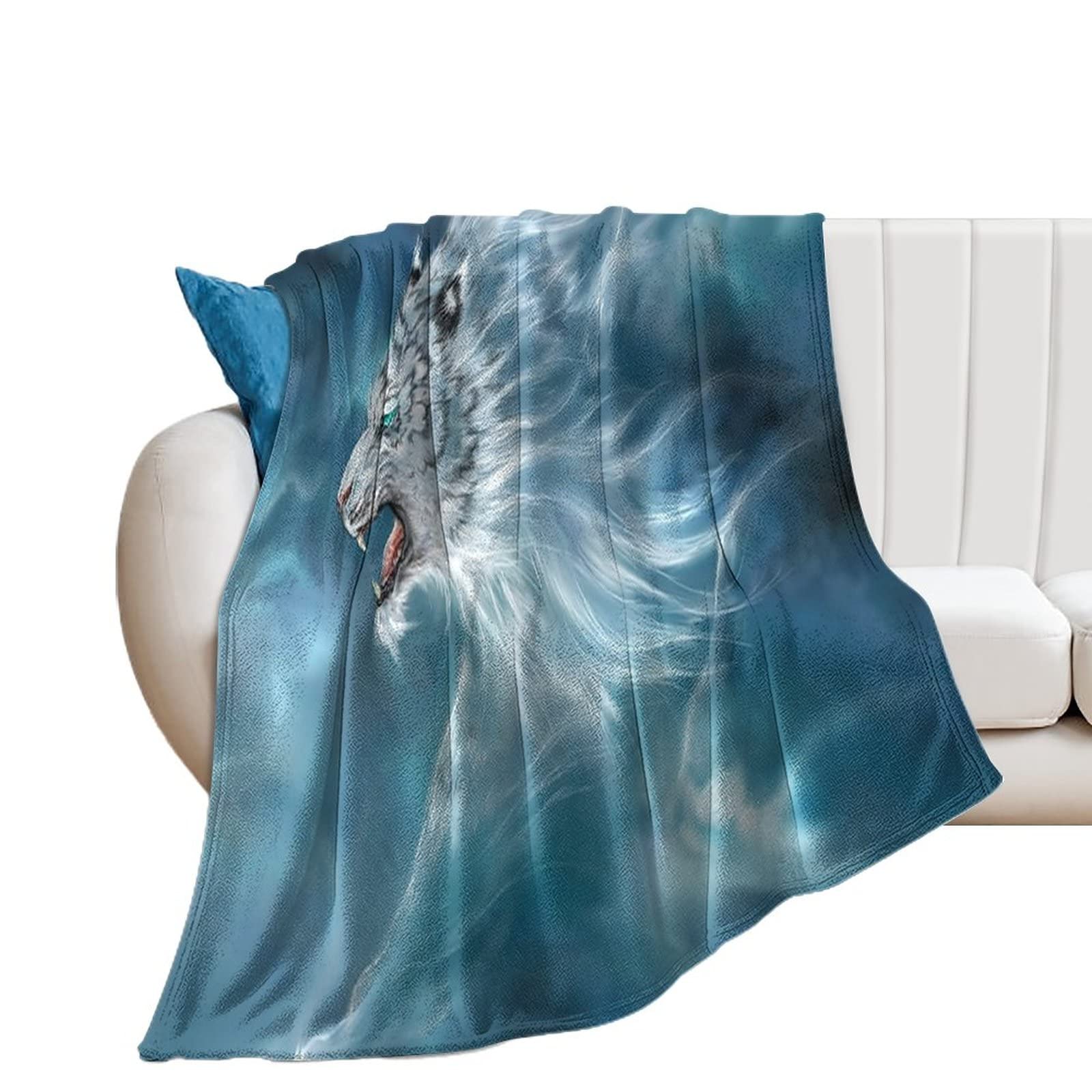 Couverture de canapé tigre jet de lit moelleux et luxueux 150x200