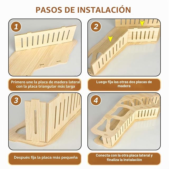 Foto 4 de 8 de LIULINY Casa para Hamster de Madera, Madera Casa de Hámster con Escalera