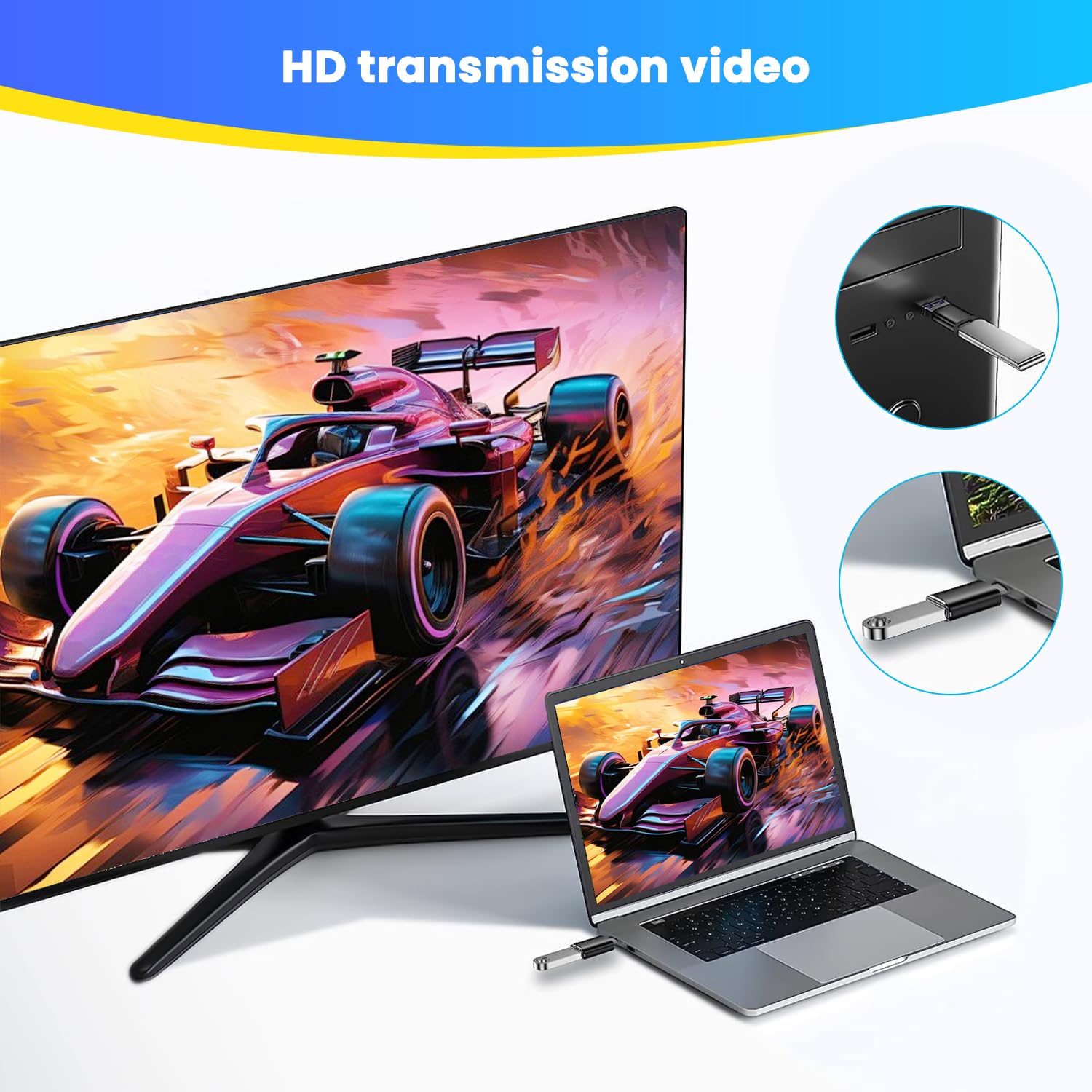 Adattatore USB C a USB 3.0 Compatibile con MacBook Pro, Samsung Galaxy, Smartphone, Laptop, PC