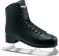 SMOOJOY Patins artísticos para mulheres e homens clássicos patins de gelo para uso interno e externo com cadarço para crianças e adultos