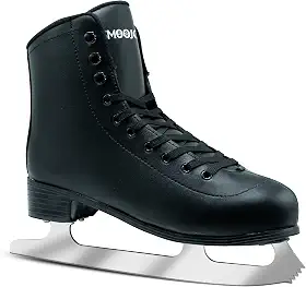 SMOOJOY Patins artísticos para mulheres e homens clássicos patins de gelo para uso interno e externo com cadarço para crianças e adultos