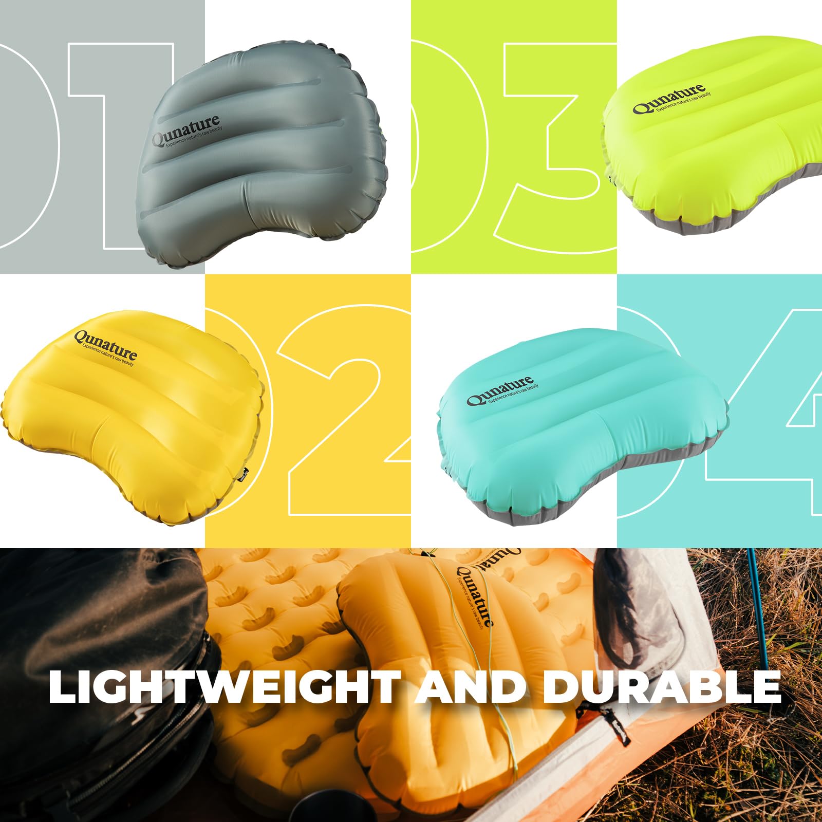 Coussin de Camping Gonflable+Mini Pompe à Air Électrique pour Gonflage & Dégonflage, Matelas Gonflable, Camping, Piscine, Sports Extérieurs