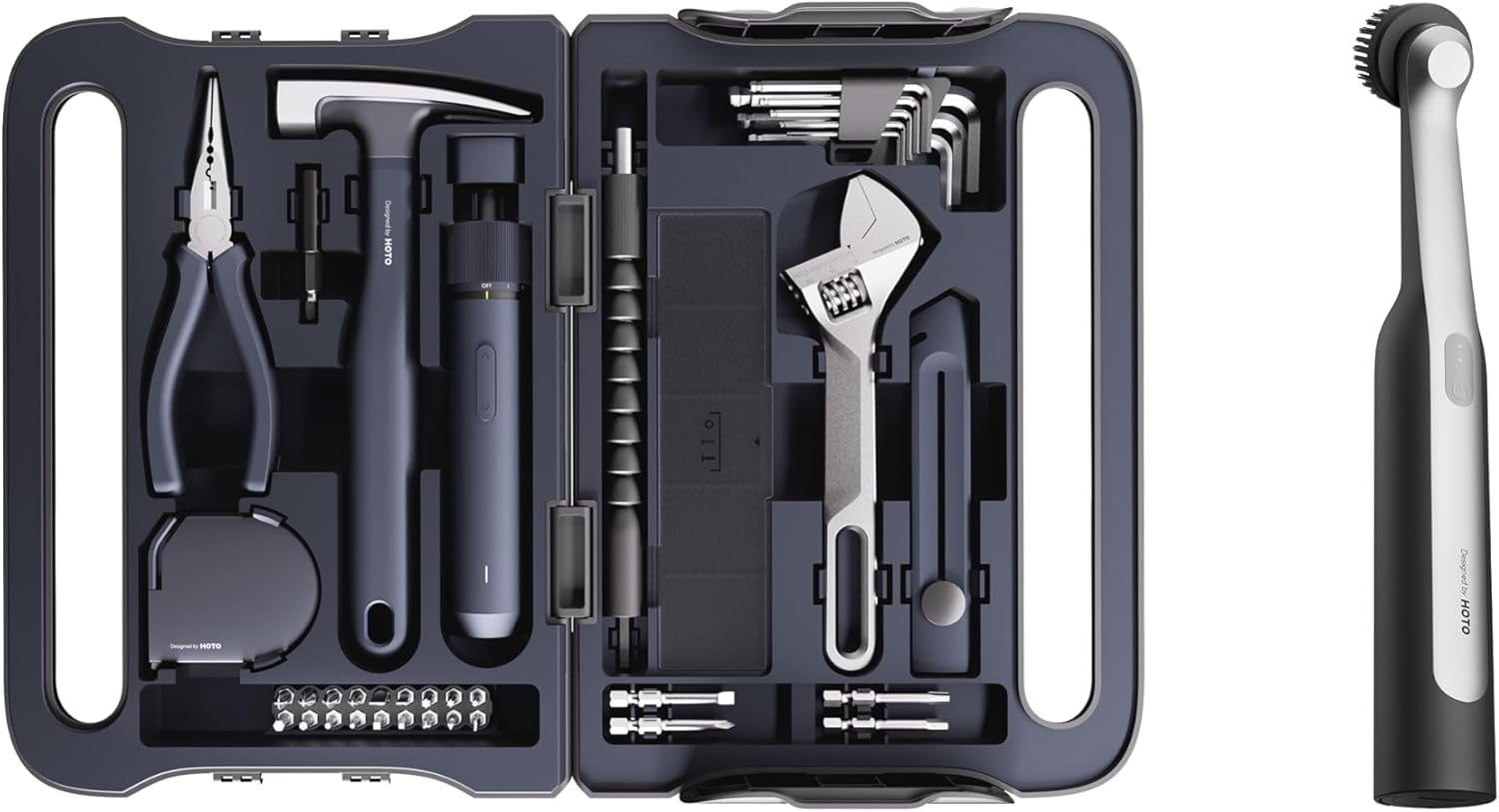 HOTO 40-Piece Tool Kit + HOTO Wand™ Electric Spin Scrubber