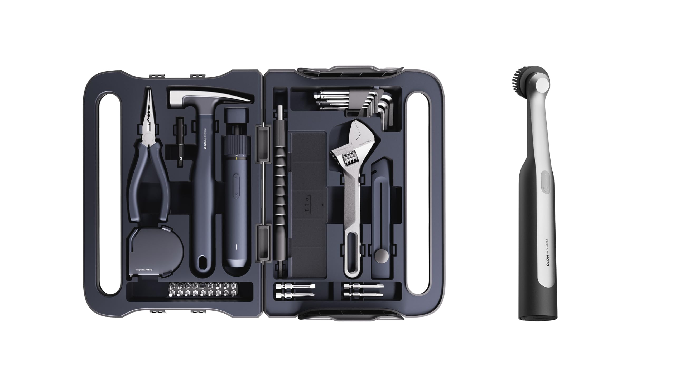 Wand™ Spazzola Elettrica per Pulizia di Fughe e Set Attrezzi 40Pz con Cacciavite Elettrico