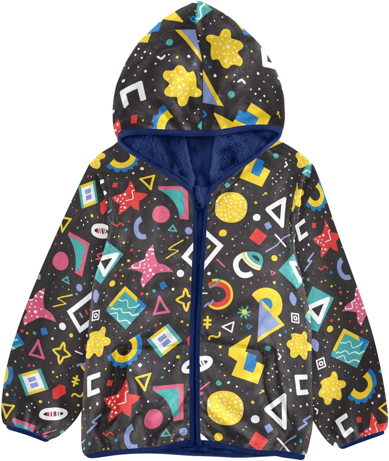 Colorful Graphics Toddler Spring Jackets Outerwear Jackets Navy Blue Baby Boys Clothes 3T