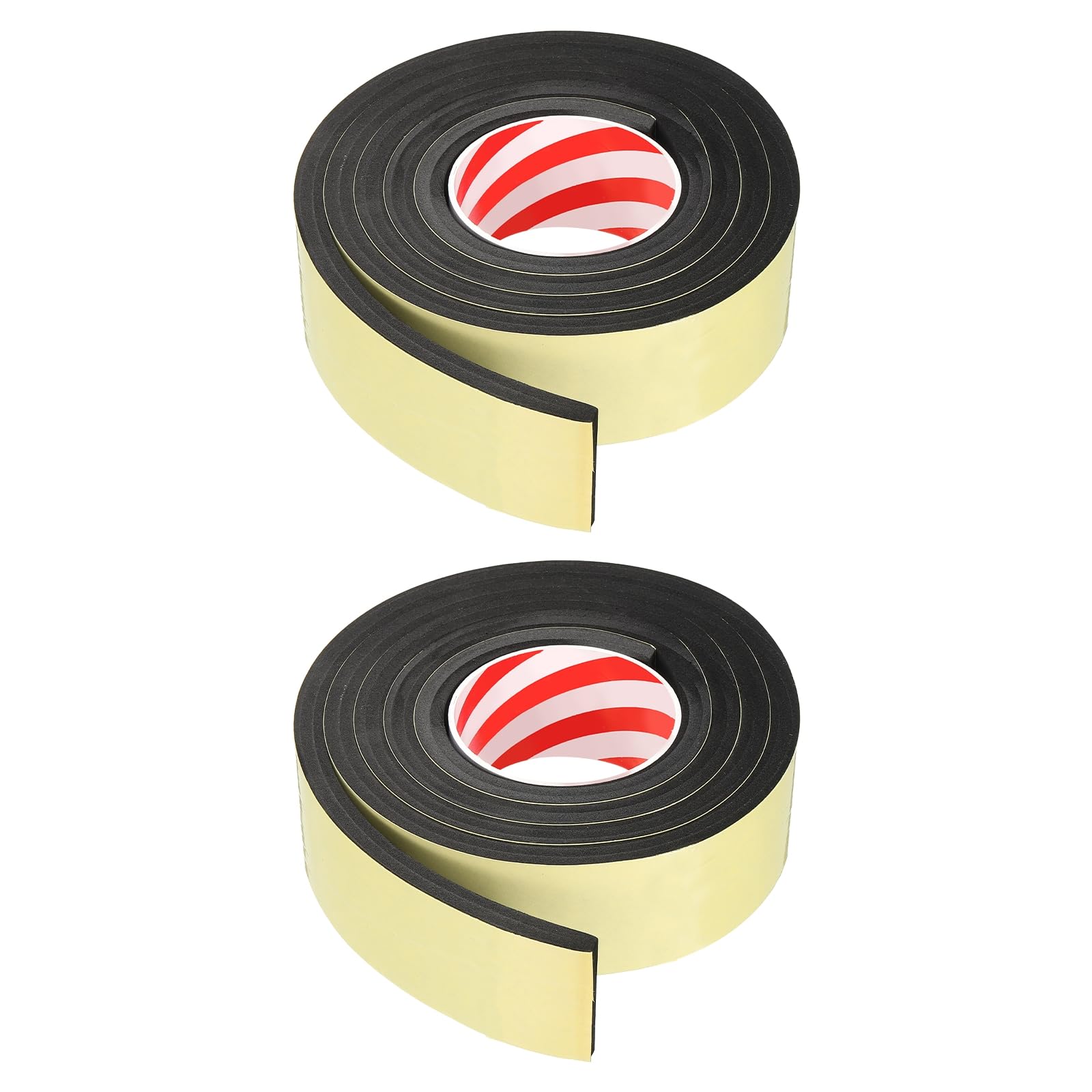 PATIKIL Foam Insulation Tape 50mm(W) x 8mm(T) x 2m(L), 2 Pcs Single-Sided Self Adhesive Weather Stripping Door Seal Strip for Door Window Air Conditioning, Yellow