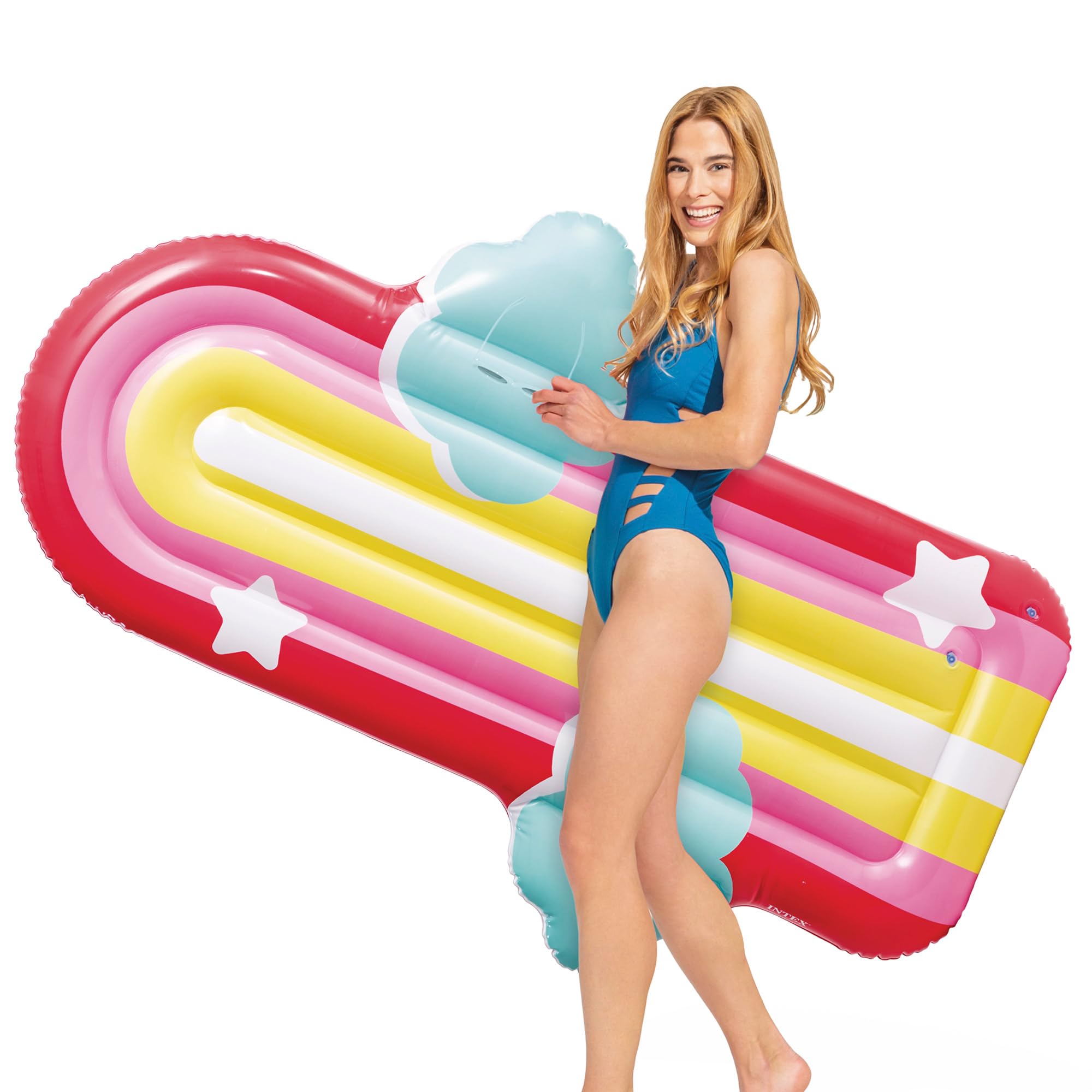 Intex Colchoneta Hinchable, Incluye Parche reparación, Colchonetas de Piscina, Hinchables Playa, Juguete Agua, Flotador