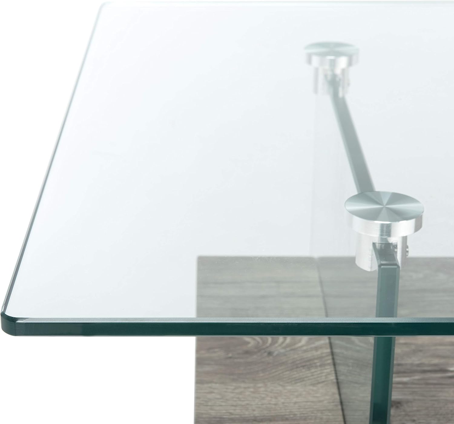 Safavieh Home Kayley Glass and Grey Oak Glass Coffee Table