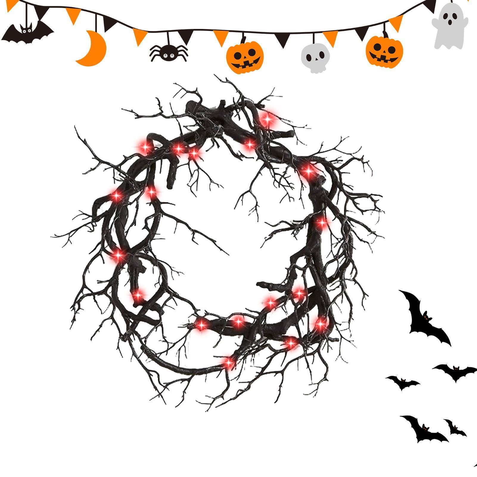 Halloween - dekoracyjna podświetlana z martwego drewna