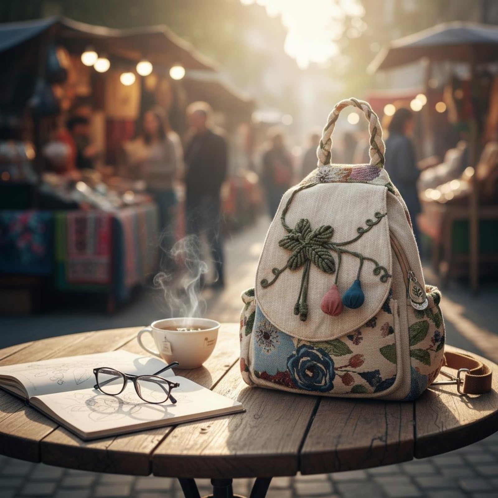 Zaino Boho Zaino Donna Zainetto Borsa a Tracolla Borsa Multiuso in Tela con Design Convertibile E Spallacci Regolabili per Portabilità Adatto a Pendolarismo Viaggi Casual Scuola