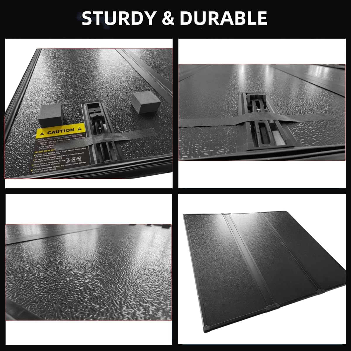 Hard Folding Truck Bed Tonneau Cover Replacement for Ford F250 F350 F-250 F-350 Super Duty 1999-2024 6.8 FT Standard Box, Tri-Fold Style Black Vahaha