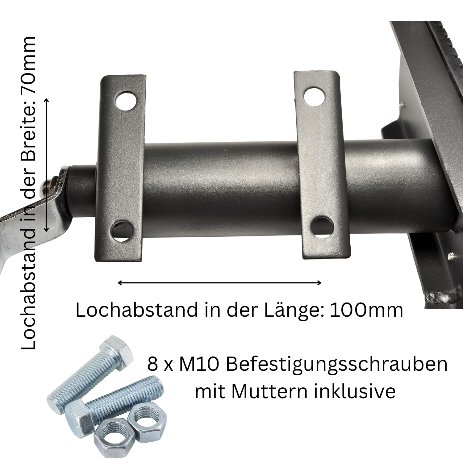 Radklemme für Motorrad Radhalter Motorradhebebühne Gummi mit Verstellbarer Kurbel bis Öffnungsweite 170 mm Motorradständer Hebeühne passend für alle gängigen Vorderräder & viele Hinterräder
