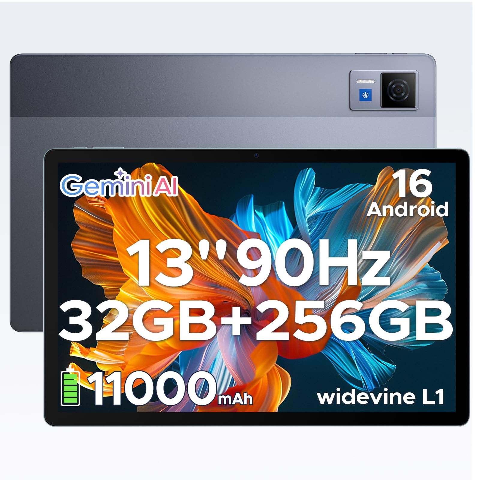 DOOGEE U13 Android 16 Tablets, FHD+ 13 Inch Tablet, 32GB+256GB/2TB