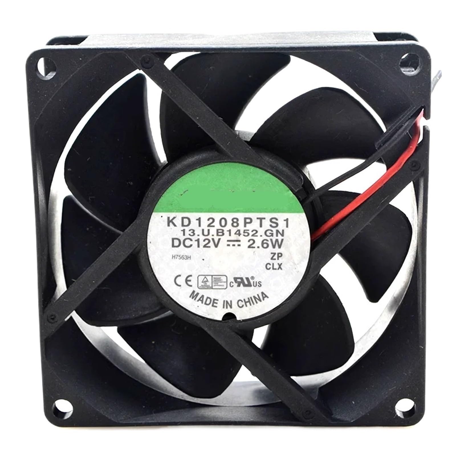 KNIUWMBMH KD1208PTS1 80 * 80 * 25mm 8025 8CM 12V 1.9W Cooling Fan