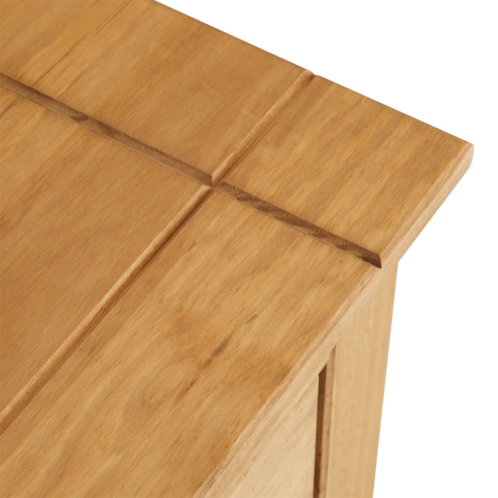 Buffet salle à manger CANCUN L 93 cm en bois massif finition laquée avec 2 portes et 2 tiroirs, meuble de rangement bas style maison de campagne bahut vaisselier commode pratique 93 x 80 x 40 cm