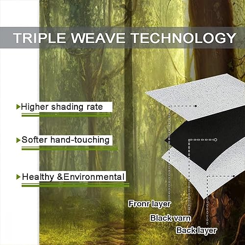 Miniatura 8 de Cortinas de bosque misterioso, luz del sol también bosque tropical, pintura al óleo, estilo dormitorio, sala de estar, decoración impresa, 2