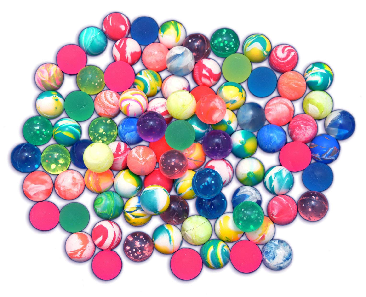 jameitop® 🔵 1500 FLUMMIS gemixte Bunte Farben (Frost/Verlauf/Neon) 2 cm Spring Ball