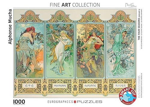 Eurographics 6000-0824 Four Seasons By Alphonse Maria Mucha (1000 Piece) Puzzle thumb #2