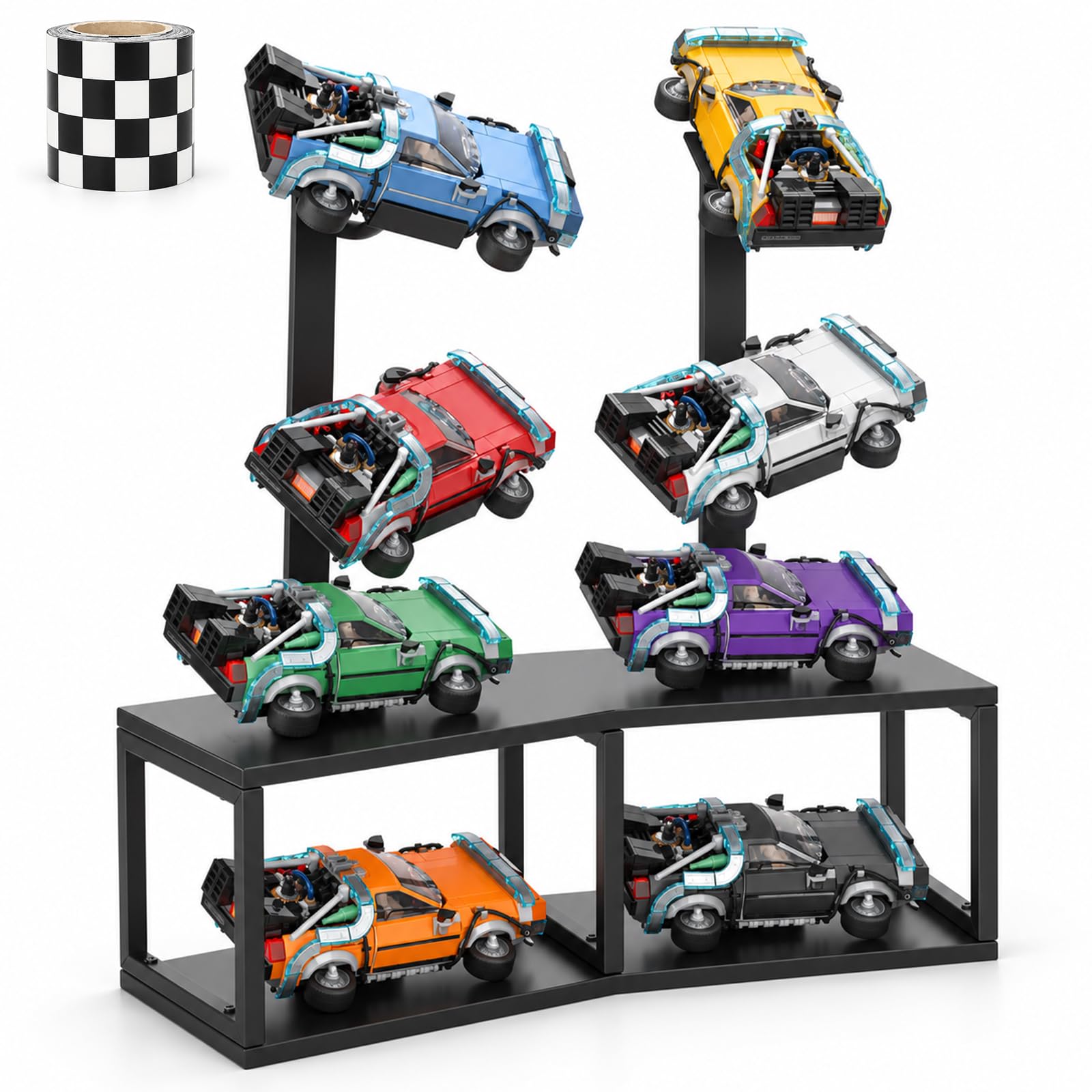 for Lego Speed Champions Display Stand, 4-Tier with Stickers (Shelf Only)