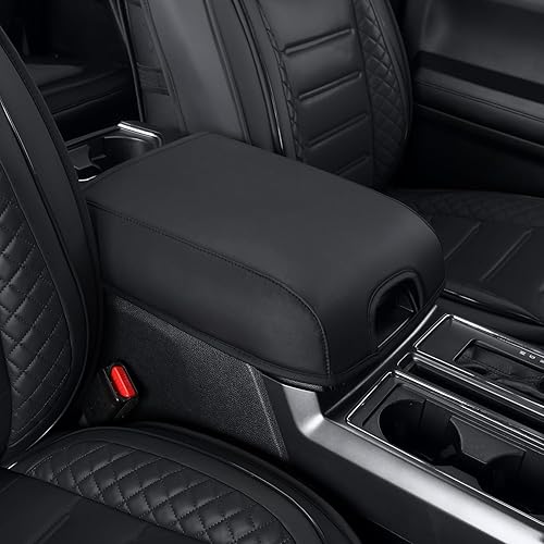 Miniatura 4 de LUCKYMAN CLUB Fundas de asiento de piel sintética F150, aptas para 2015-2023 F150 SuperCrew SuperCab Cab 2017-2023 F250 F350 F450 Super Duty Crew