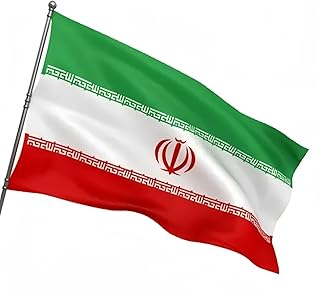 علم ايران من كوفلينك - 5 × 3 قدم (150 × 90 سم) حلقتين، علم ايران لليوم الوطني، العيد، علم بلاد فارس القديم، جمهورية ايران الاسلامية، فارسي، پرچم ایران