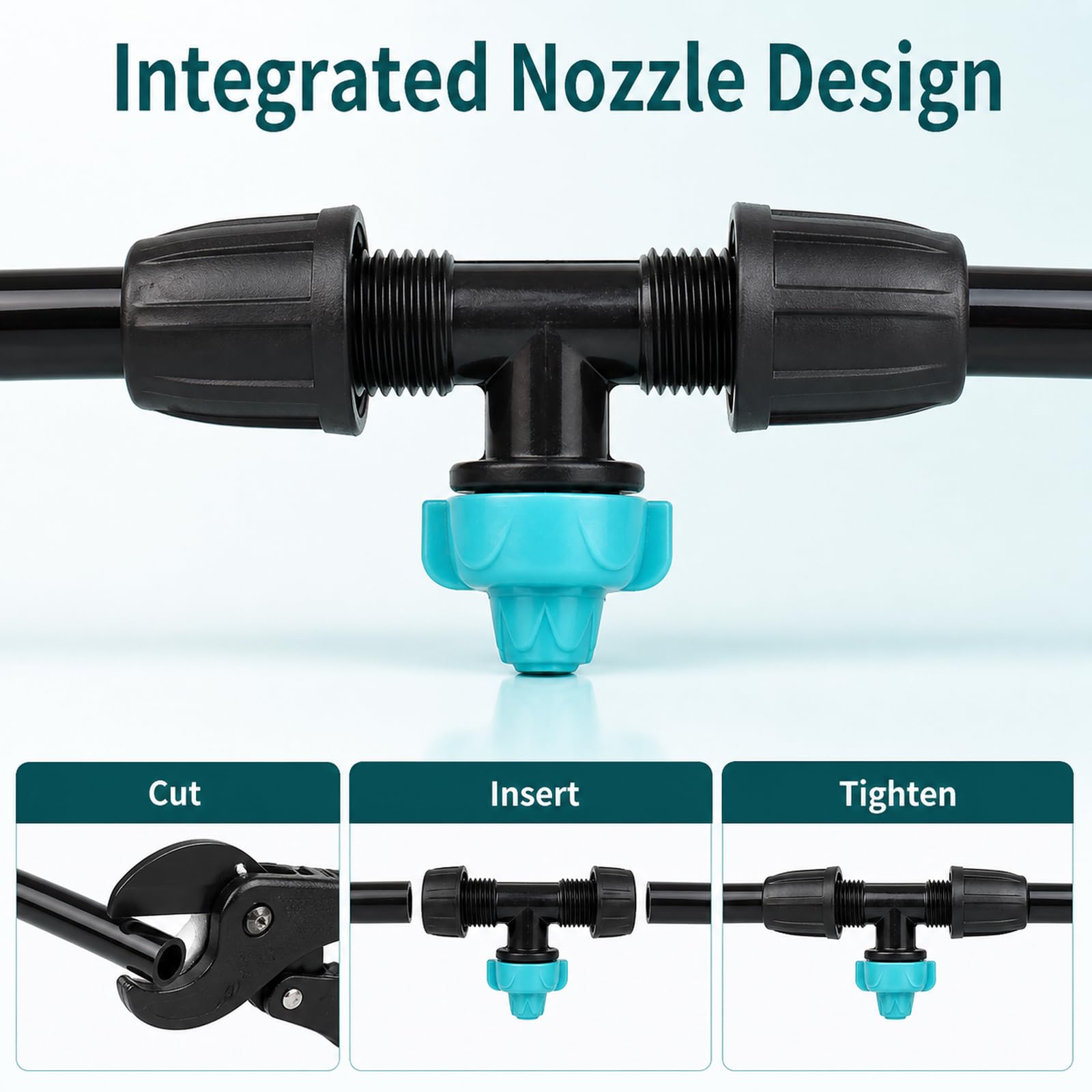 Nebulizzatore per Terrazza Esterno,Kit Irrigazione A Goccia,Kit Irrigazione Goccia Giardino,Leak-Proof And Rust-Proof,Wear-Resistant,for Patios And Potted Plants