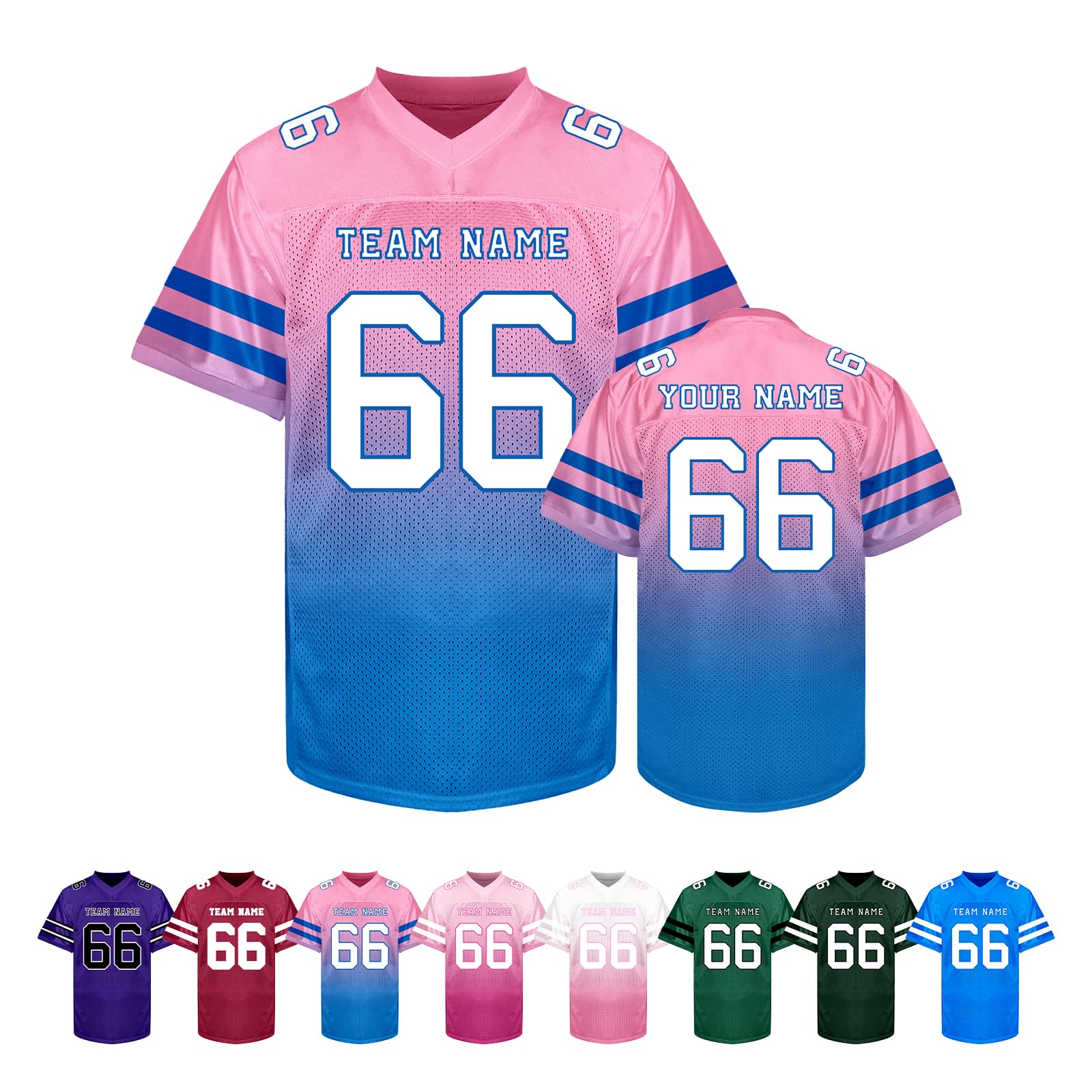 Custom Football Jersey Personalized Team Name Number Logo Customized Shirt for Men Youth Women Kids
