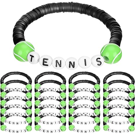 Tennis Themed Party Favors - 24 Pack Sports Bracelets