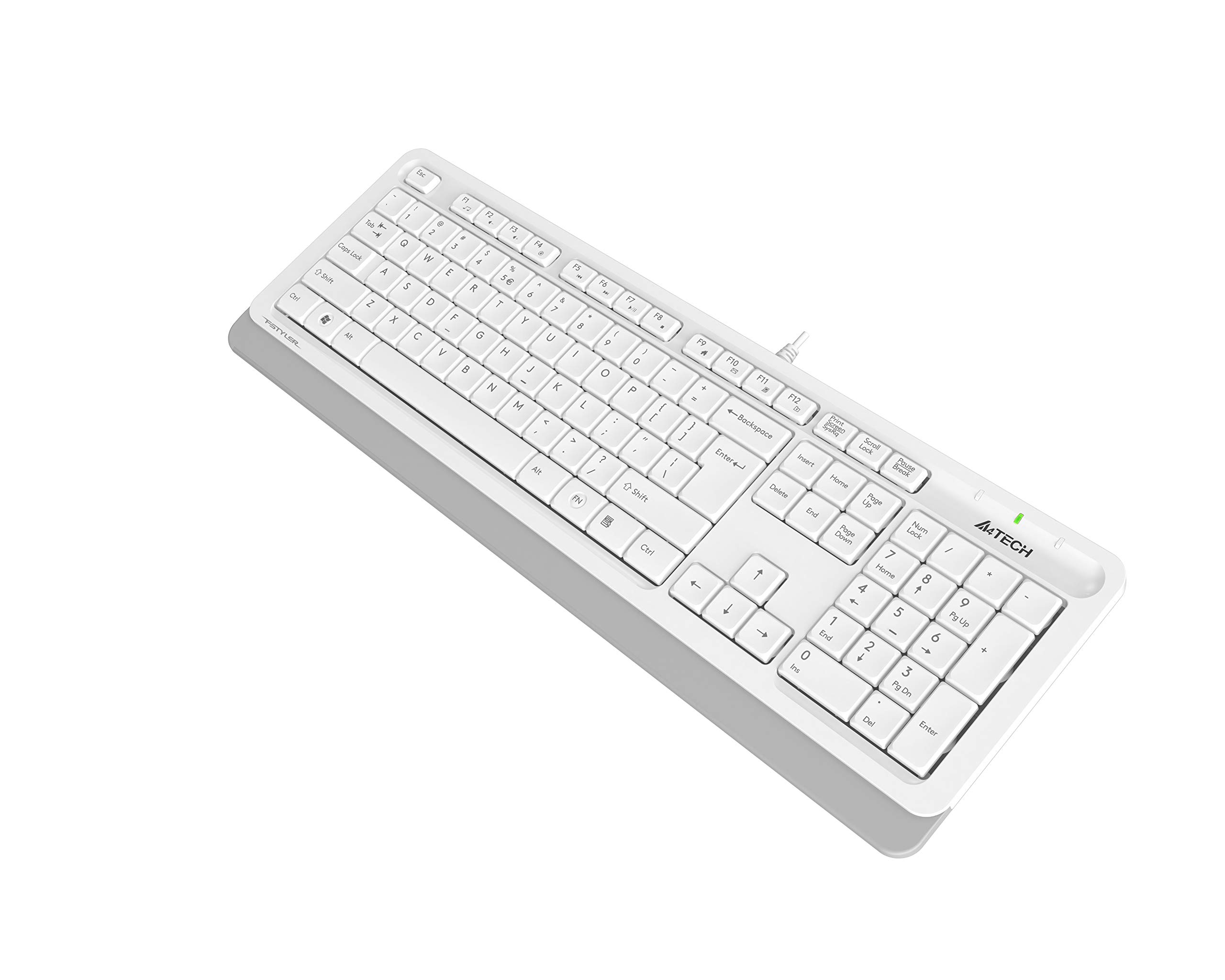 A4 TECH FK10 Q USB Türkçe FN-Multimedya Klavye, Beyaz