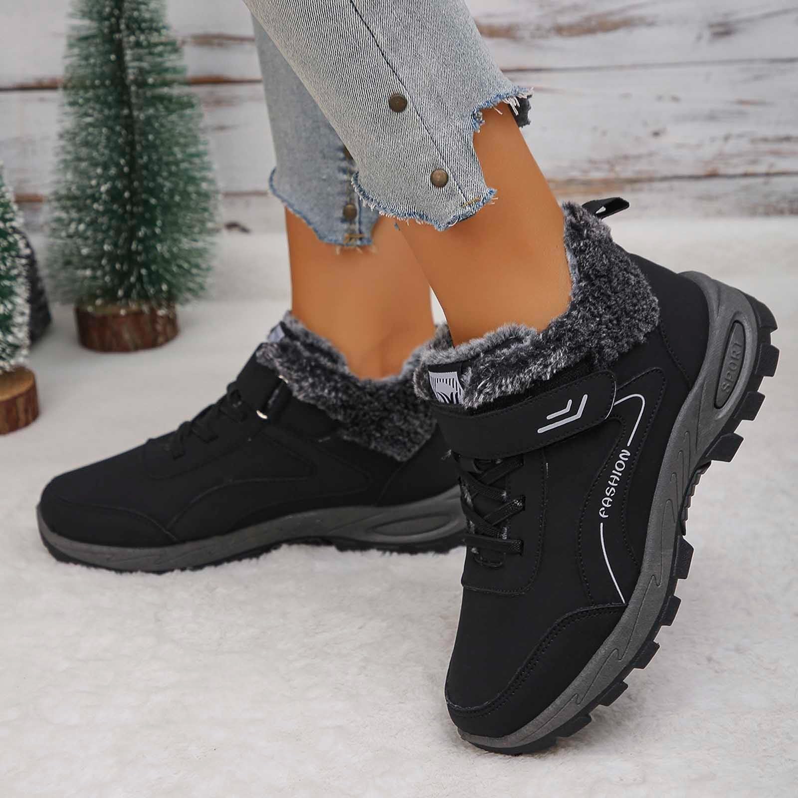 Apres Ski Femme Bottes De Neige Hiver Chaussure Raquette Bottine Botte Chaud Bottines Imperméable Snow Boots Raquettes À Adulte Chaude Fourrées Après-Ski Chaussures Randonnée D'hiver Grand Froid
