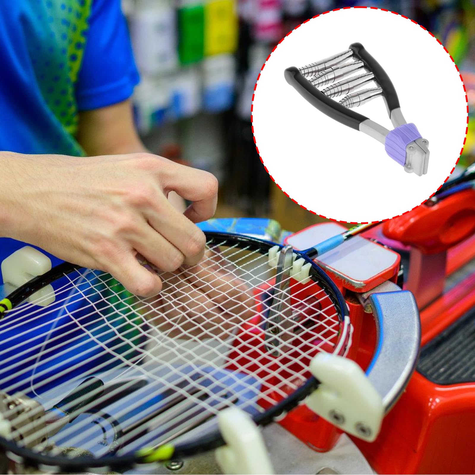 Professionale Universals Wide Head Starting Clamp 4 Molla Starter Clamp Tennis Racchetta String Machine