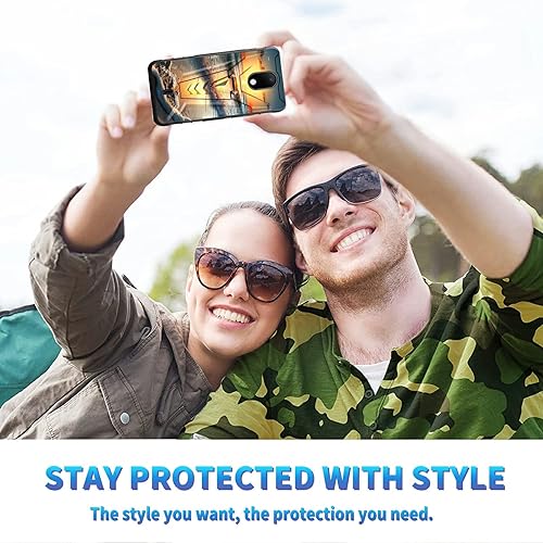 Miniatura 5 de AT&T Calypso 2 (U319AA) Funda con protector de pantalla de vidrio templado resistente con función atril integrado para debut de críquet, puesta de