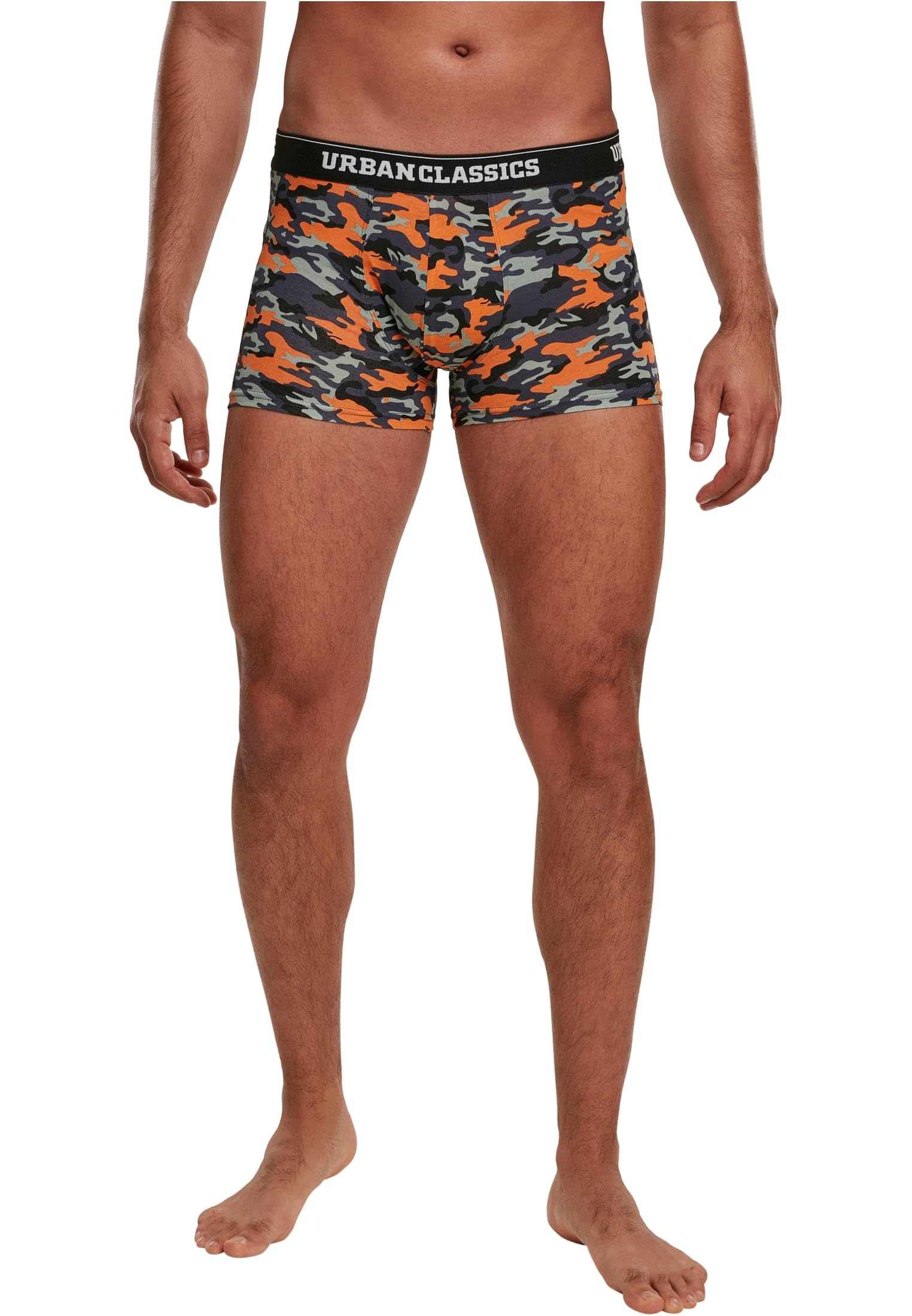 Urban Classics Men's Boxer Shorts 3-Pack Unterhosen Underwear, Blue Camo/Orange Camo/Black, X-Large