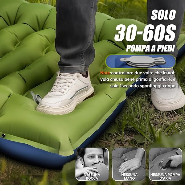 Yuzonc Matelas de Camping Matelas autogonflant ultraléger avec Oreiller et Pompe à Pied intégrée Matelas de Camping Gonflable Portable et Compact pour Le Trekking en Plein Air - 5