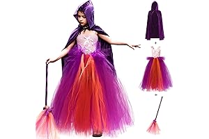 Hocus Pocus Girls Witch Costume, Sanderson Sisters Mary Costume for Halloween Day