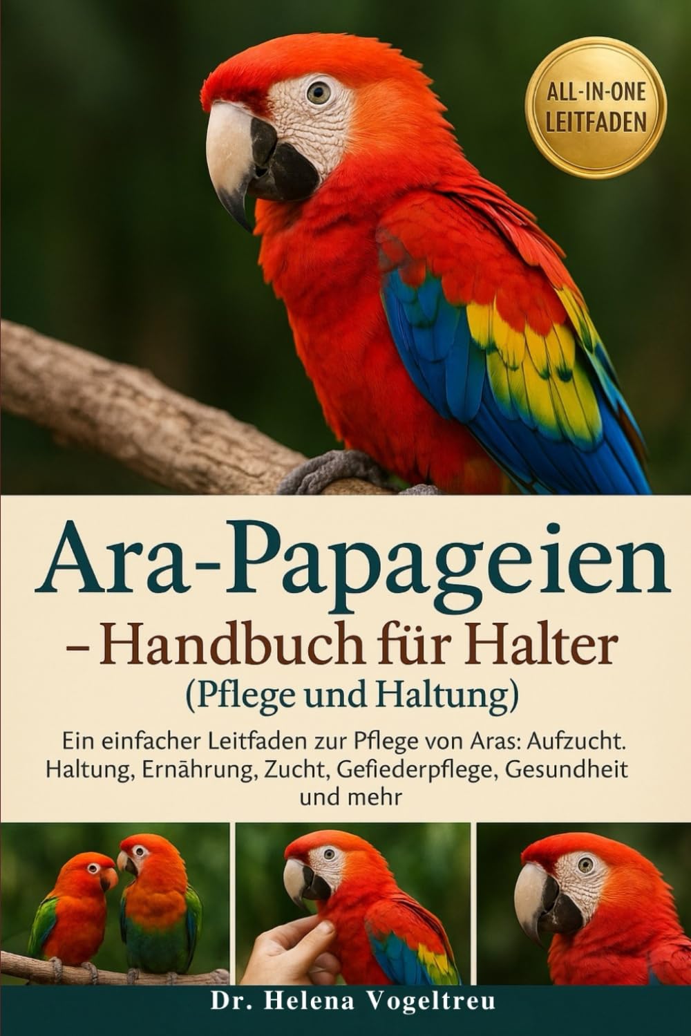 Ara-Papageien – Handbuch für Halter (Pflege und Haltung): Ein einfacher Leitfaden zur Pflege von Aras: Aufzucht, Haltung, Ernährung, Zucht, Fellpflege, Gesundheit und mehr
