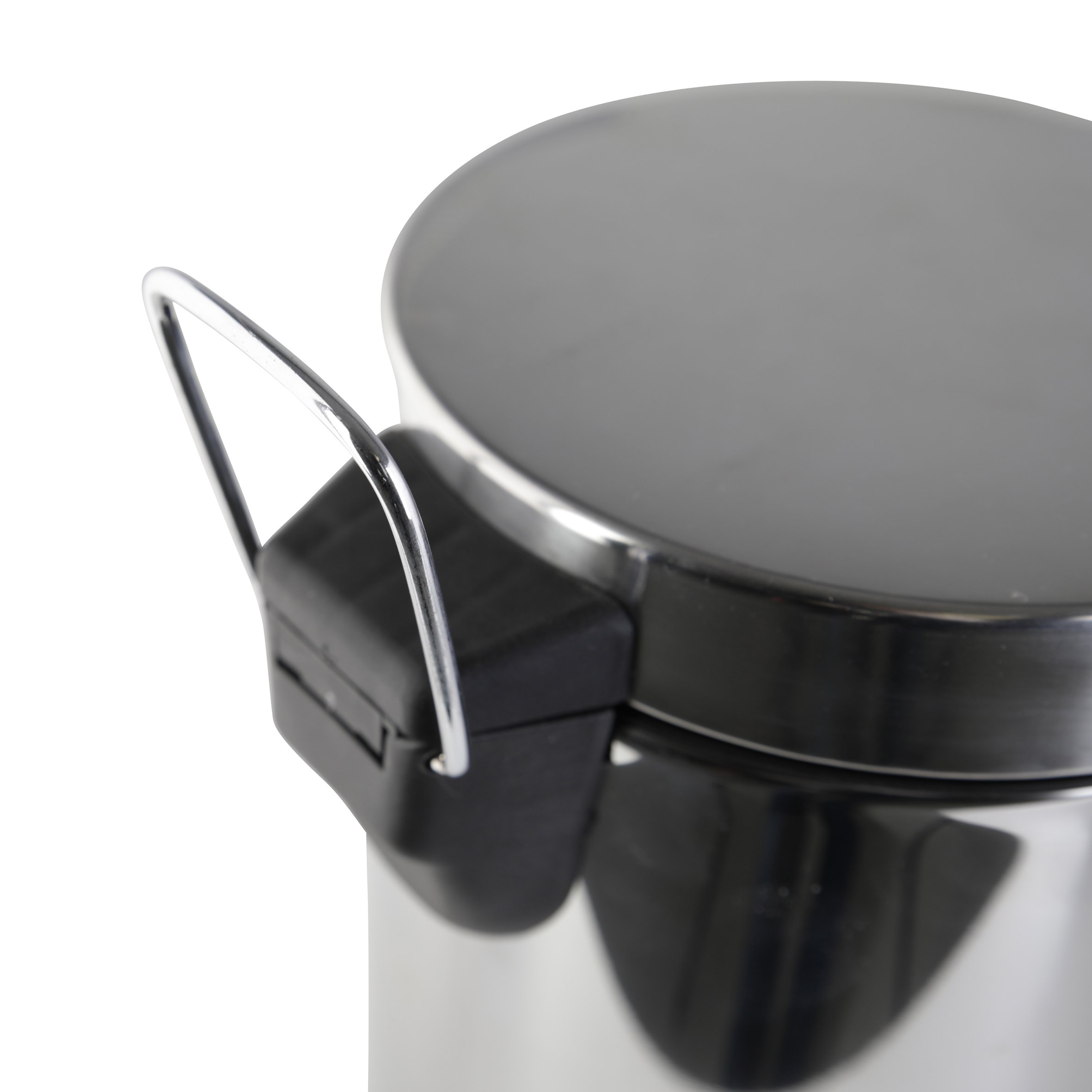 axentia Poubelle Cosmétique à Pédale 5 litres - Poubelle de Salle de Bain en Acier Inoxydable - Poubelle de Cuisine avec Couvercle