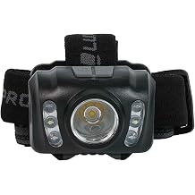 LUXPRO LP345V2 Extended Runtime Multifunction Multi Color Headlamp 303 Lumens 3 AAA White/Red/Green Flood Light Non-Slip Headband