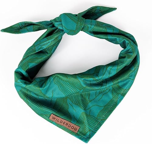 Vista 12 de Wilderdog Bandana para perro con material ligero de malla de mezcla de poliéster de secado rápido en agave