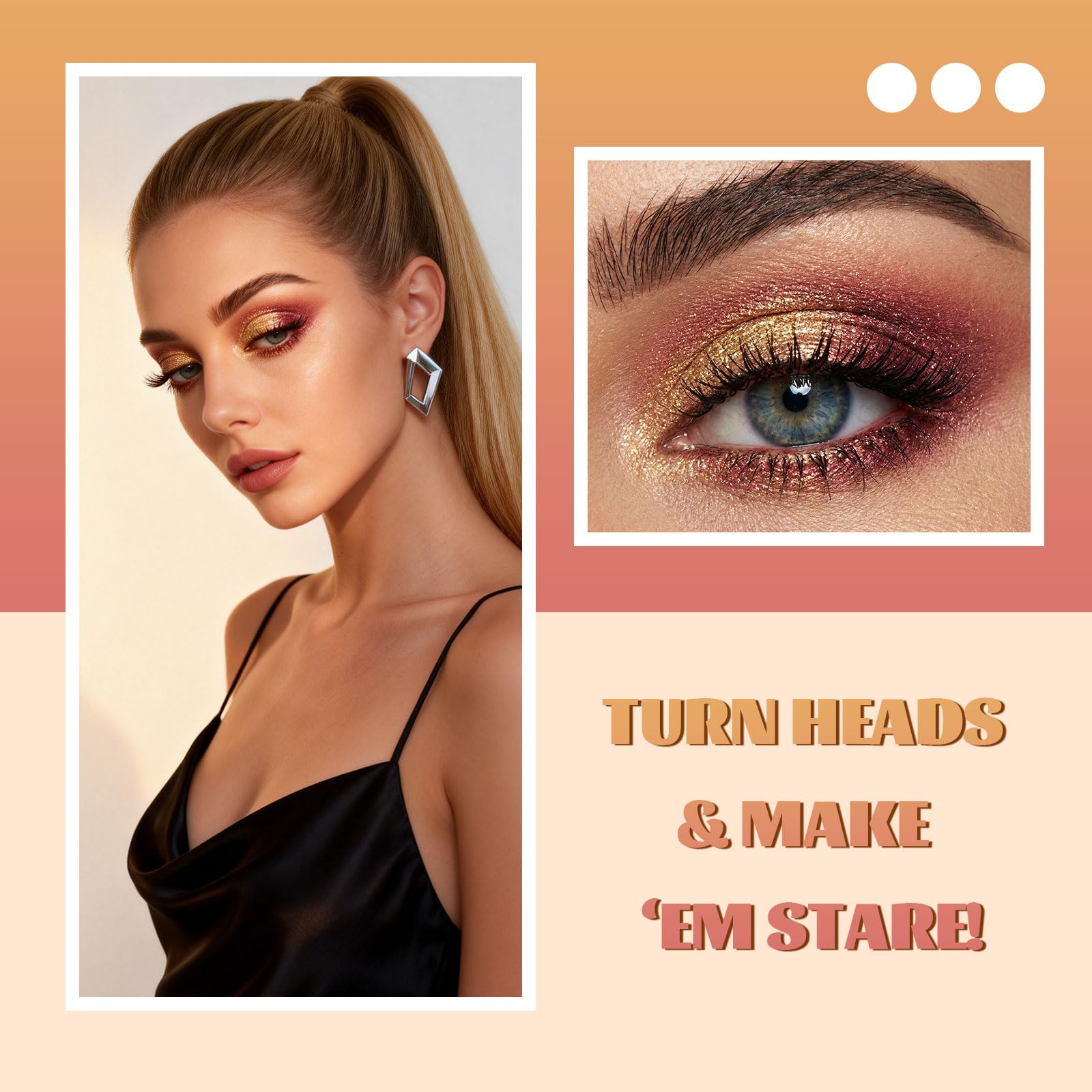 Duochrome Burgundy Gold Glitter paleta cieni do powiek, holograficzny kameleon bogaty kolor połyskujący, kolor Shift Sparkle Inner Corner Eye rozświetlacz, paleta rozświetlaczy do makijażu na