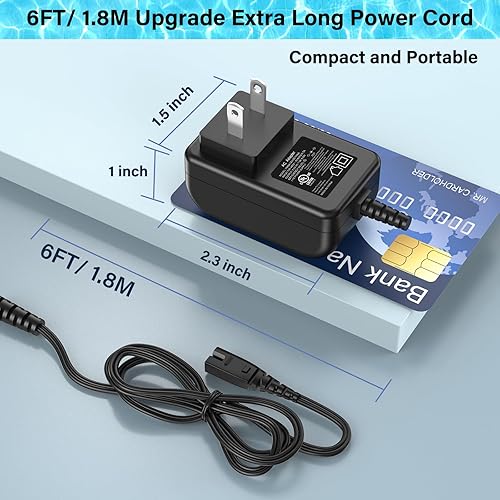 Miniatura 5 de Cargador de aspiradora de piscina de 5 V apto para aspiradora de piscina de mano recargable Intex, cable de alimentación de repuesto compatible con