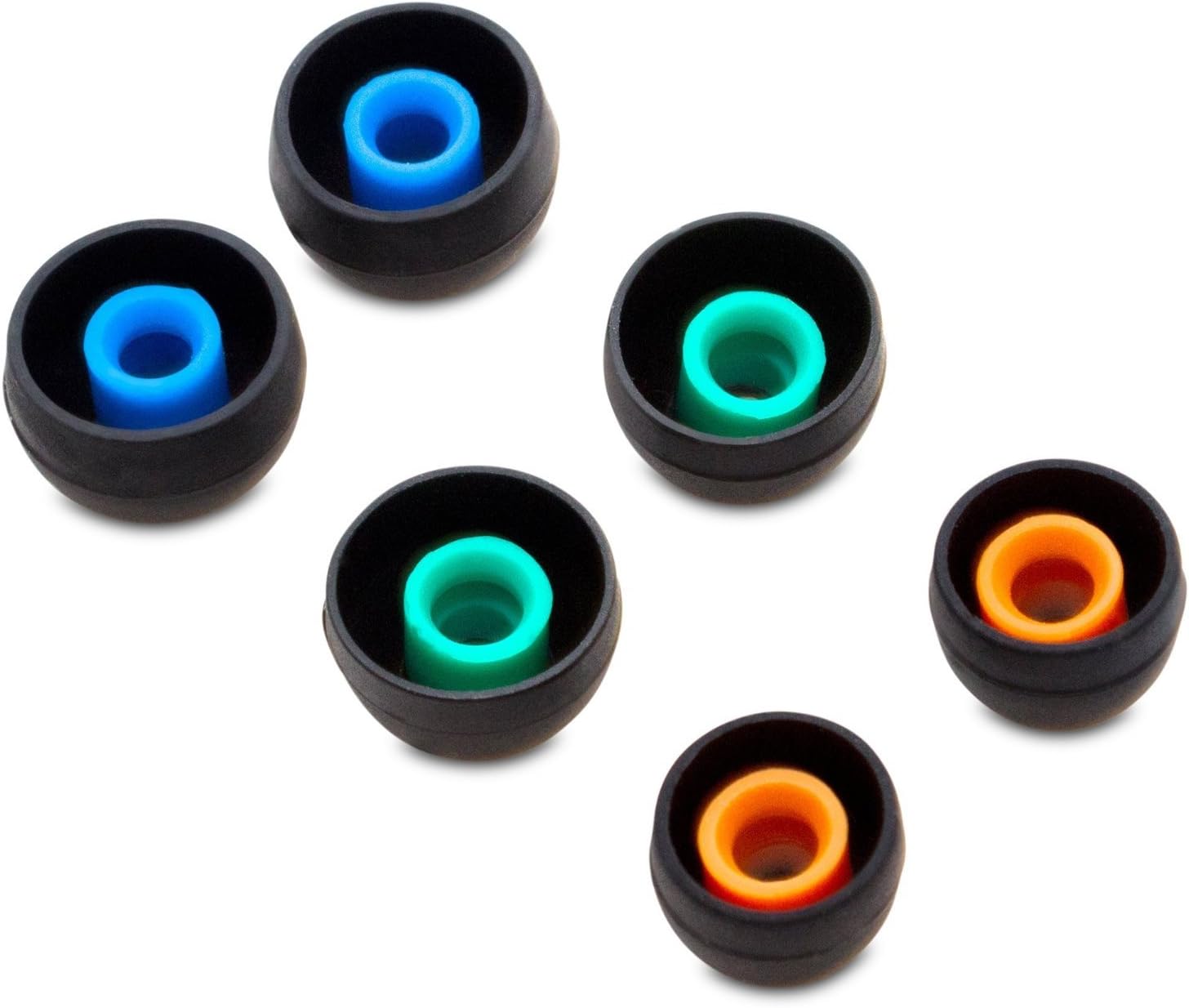 Replacement Earbuds for Sony EX Series headphones (6 Pack S/M/L BLACK) for MDREX50, MDREX52, MDREX81, MDR-EX71, MDRXB20, MDREx33, MDRXB40, MDREX35, MDREX76, MDREX38, MDR-EX35, MDR-EX75, MDR-EX76, MDREX85, MDR-EX35, MDR-EX81, MDR-EX500, MDRXB20, MDRNC11, MDRNC22, MDRNX1, MDRNX2, MDRNX3 - Aminori