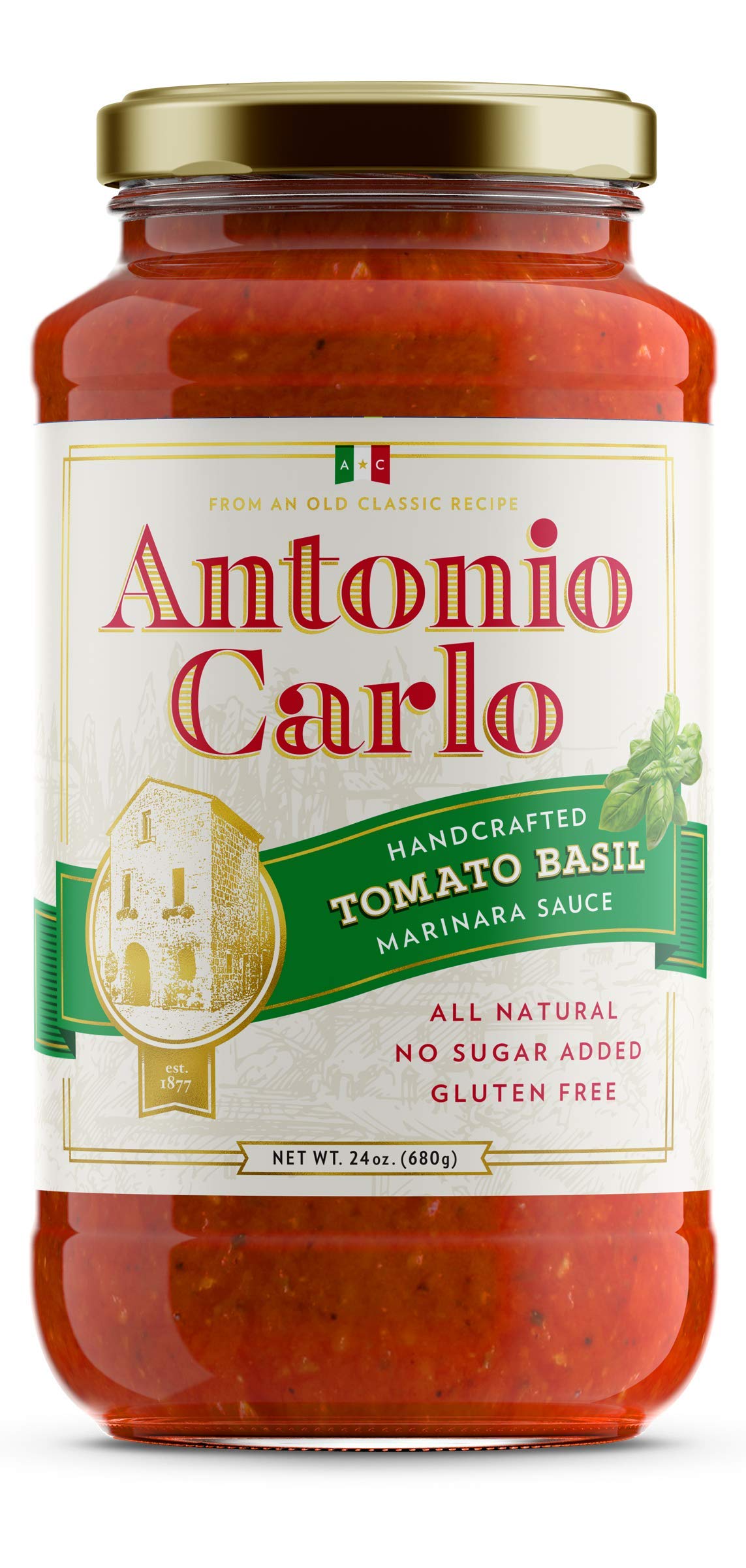 NEW! Antonio Carlo Authentic Italian (3 Generations) Handmade Gourmet Marinara Sauce – FRESH, No Preservatives, Vegan Marinara Spaghetti & Pasta Sauce