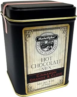Market Spice Cinnamon Orange and Clove Hot Chocolate Mix in Tin Box