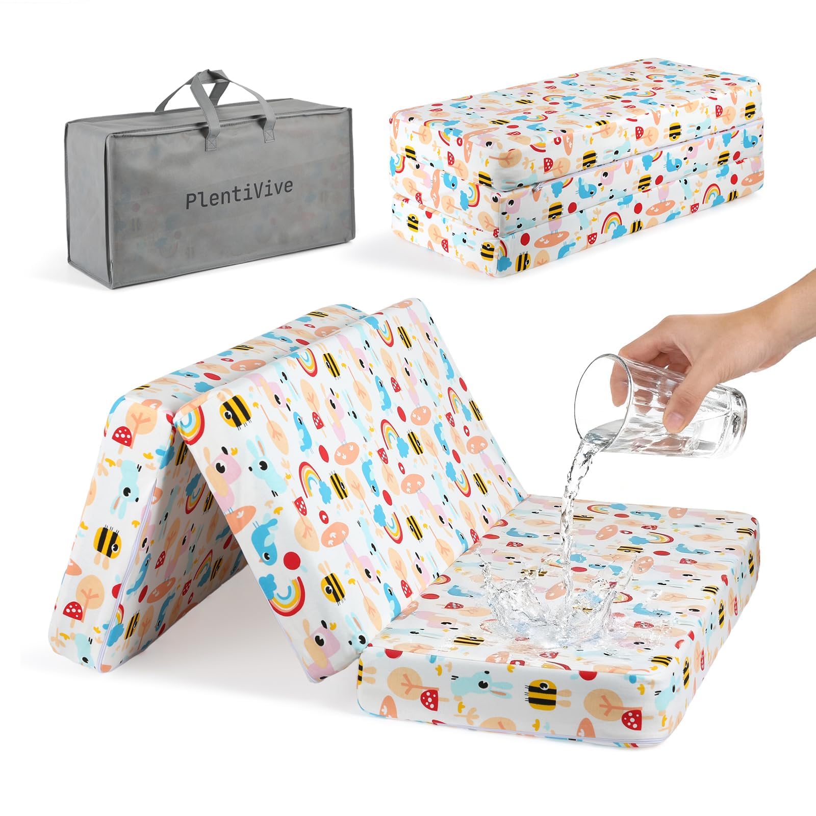 Amazon.com : PlentiVive Trifold Pack and Play Mattress 38x26