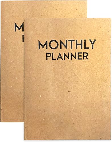 Miniatura 7 de Agenda mensual grande sin fecha  2022-2023 calendario en blanco libro y organizadores de 85 x 11 pulgadas  Kraft