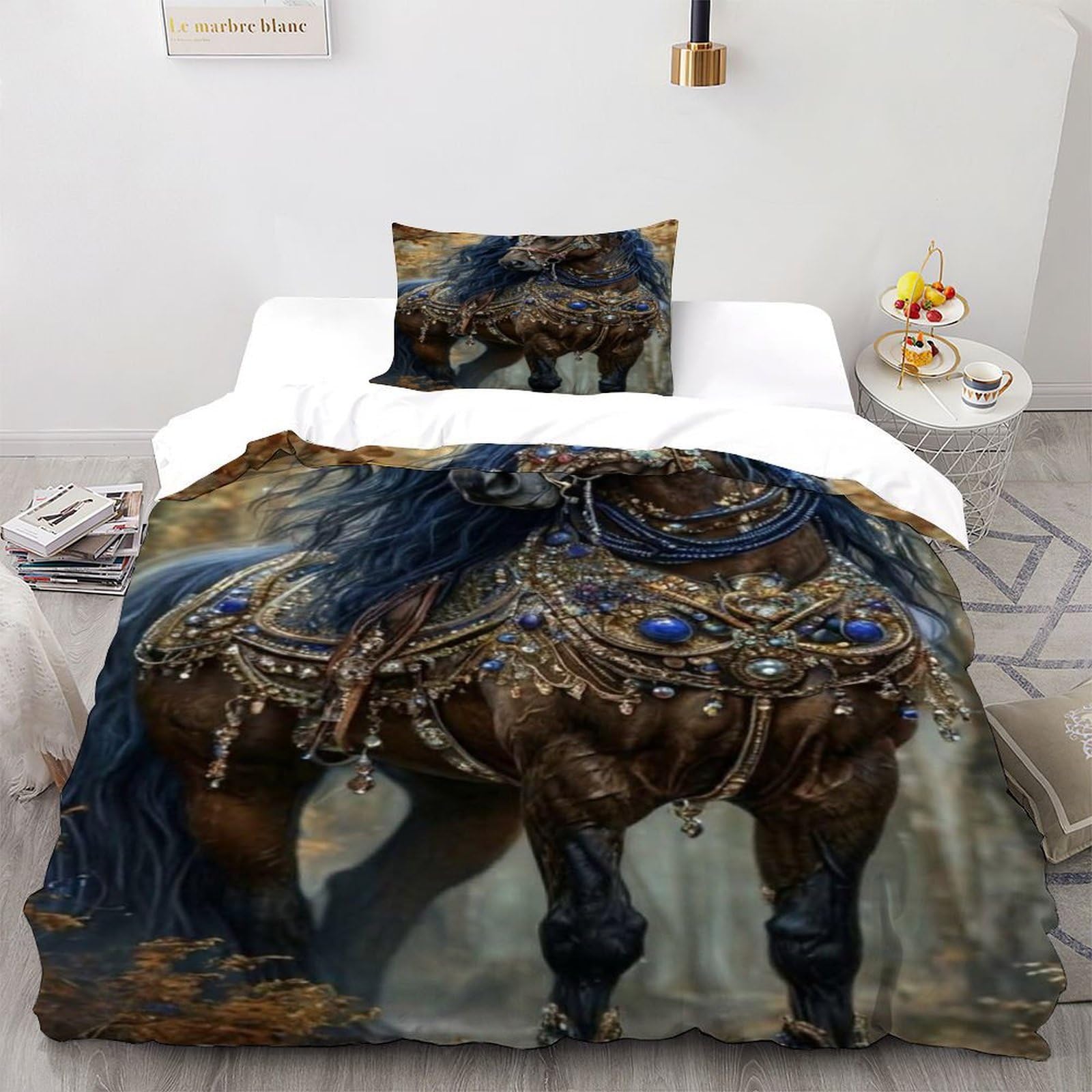 Housse de couette microfibre Graceful ForestAnimal pour chambre adulte nature